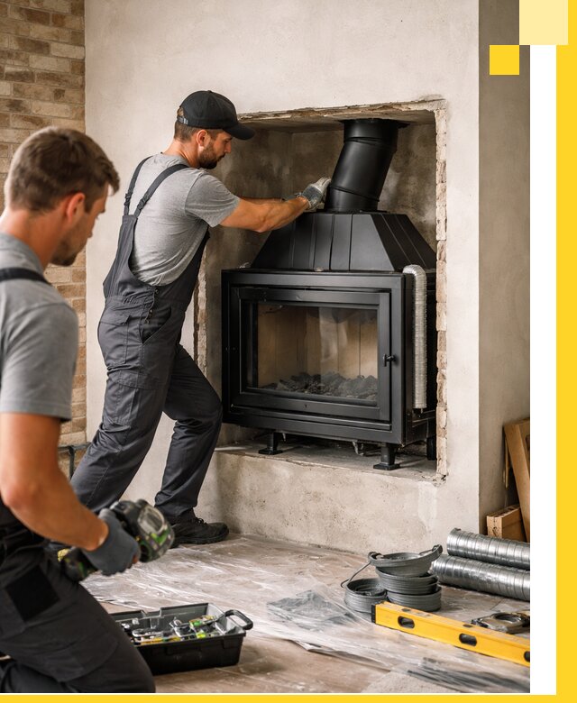 Установка каминных топок в Орехове-Зуеве: монтаж, подключение
