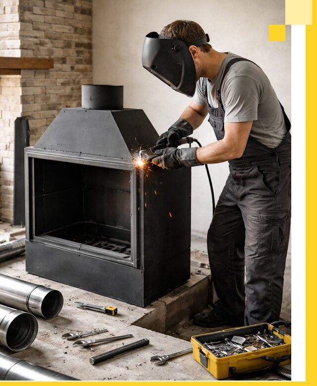 Продажа и установка металлических каминов в Орехове-Зуеве под ключ