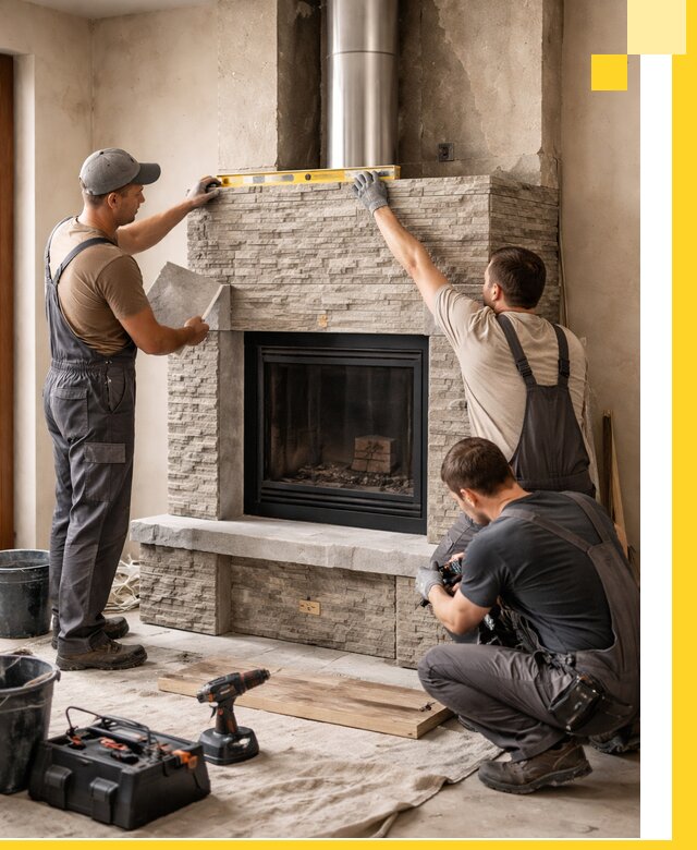 Профессиональный монтаж каминов под ключ в Орехове-Зуеве для дома