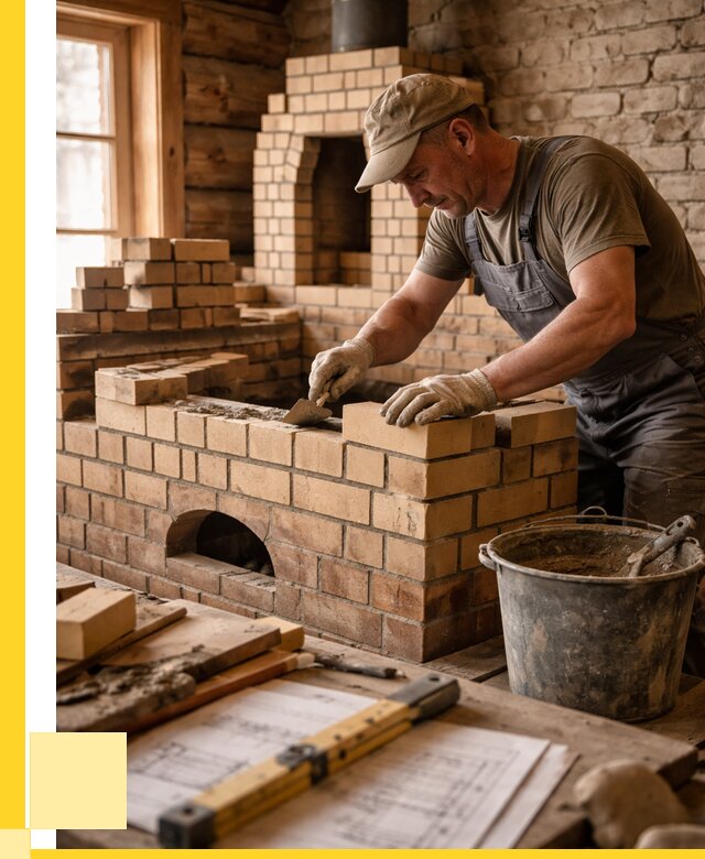 Кладка печей из кирпича в Орехове-Зуеве цены от 31260 р. - ЭриданРхв