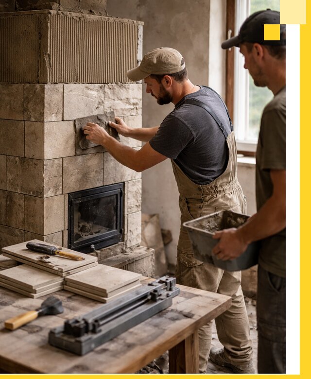 Профессиональная облицовка печей в Орехове-Зуеве: керамика и камень