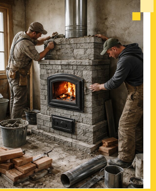 Производство, поставка и монтаж дровяных печей в Орехове-Зуеве