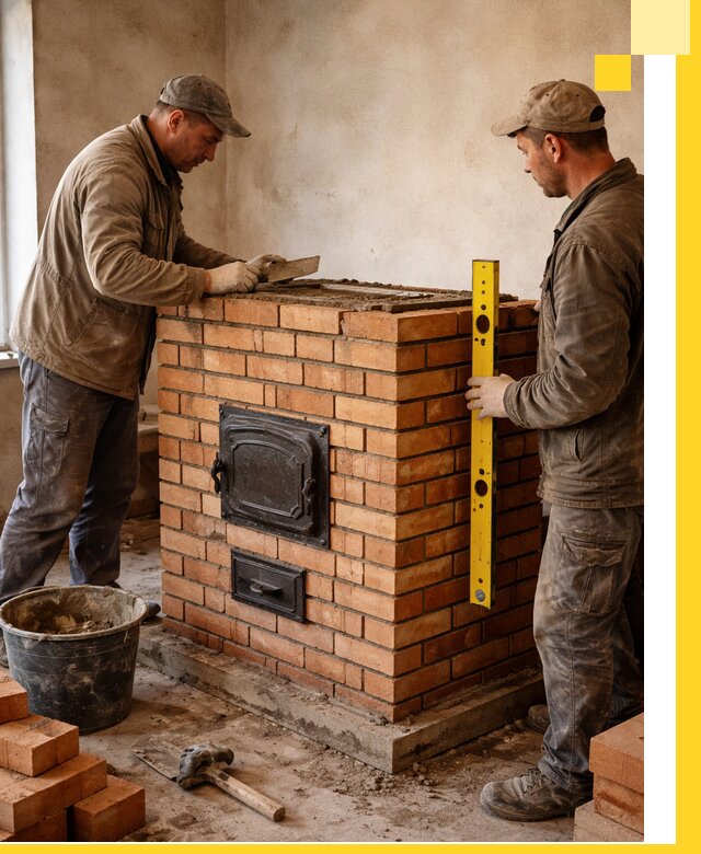 Отопительные печи под ключ в Орехове-Зуеве, установка и сборка