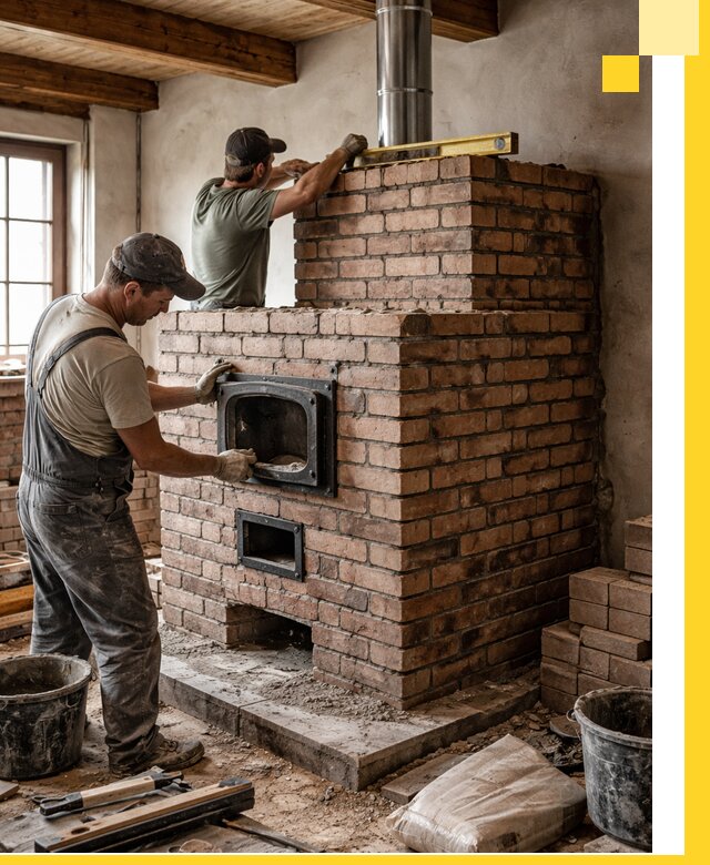 Печи для загородного дома под ключ в Орехове-Зуеве — монтаж и сервис