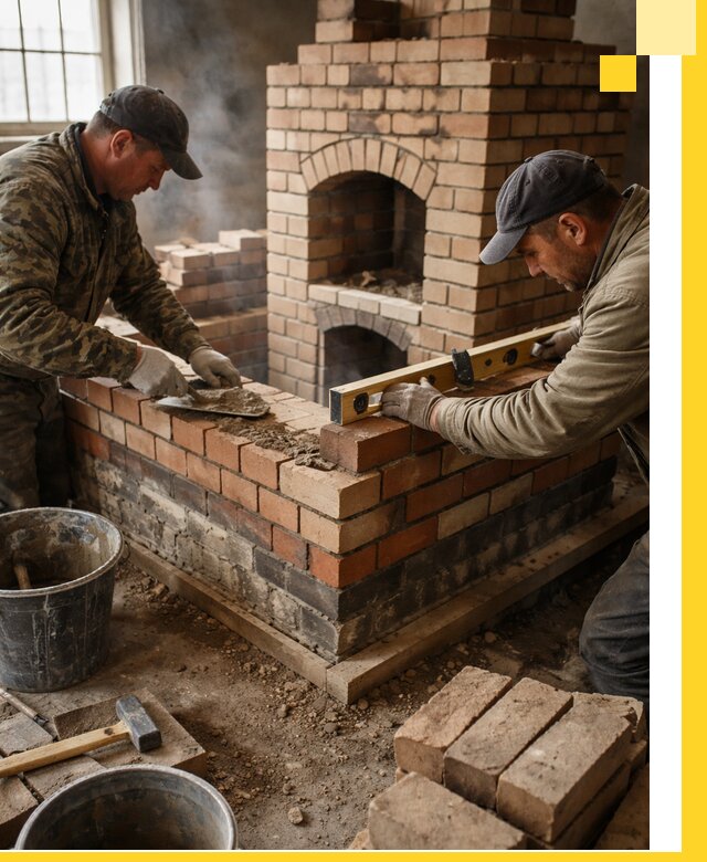 Изготовление и монтаж печей и каминов из кирпича в Орехове-Зуеве