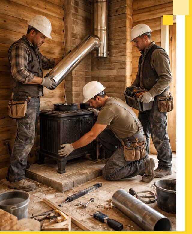 Профессиональный монтаж банных печей и дымоходов в Орехове-Зуеве