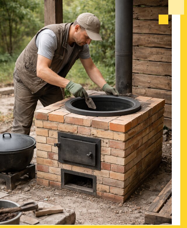 Изготовление и установка печей для казана в Орехове-Зуеве под ключ