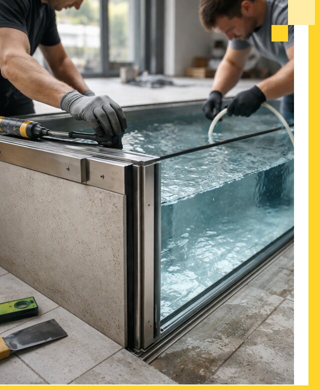 Проектирование и монтаж стеклянных бассейнов в Орехове-Зуеве