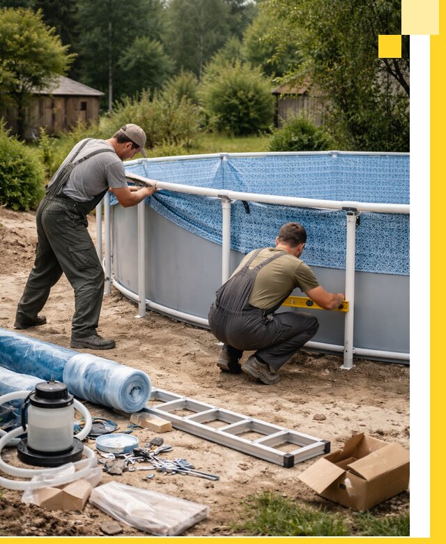 Установка и монтаж каркасных бассейнов в Орехове-Зуеве под ключ