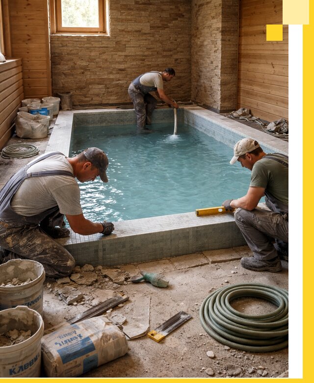 Проектирование и строительство бассейнов для бани в Орехове-Зуеве