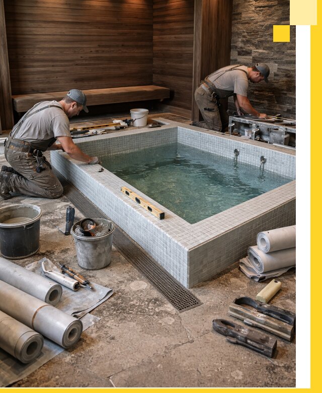 Установка и строительство бассейнов для сауны в Орехове-Зуеве