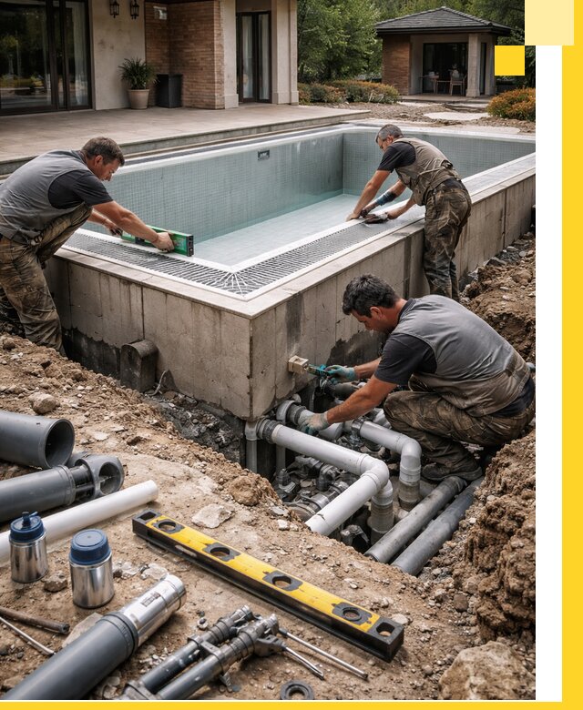 Строительство переливных бассейнов в Орехове-Зуеве под ключ