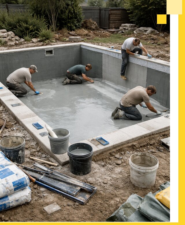 Изготовление и монтаж чаши бассейна под ключ в Орехове-Зуеве