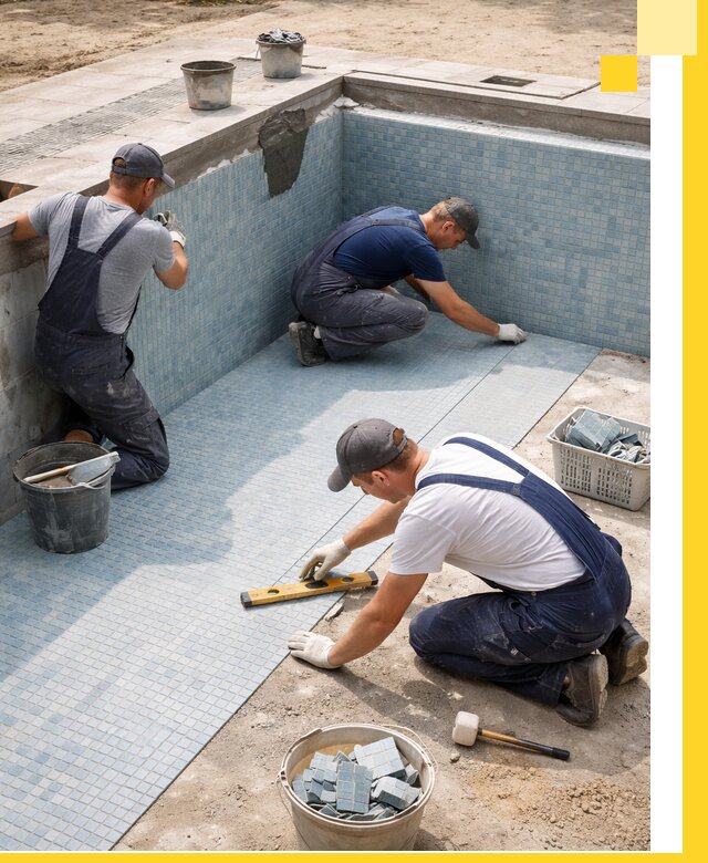 Укладка и установка плитки для бассейнов под ключ в Орехове-Зуеве