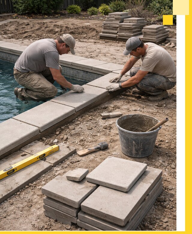 Установка и изготовление копингового камня для бассейнов в Орехове-Зуеве