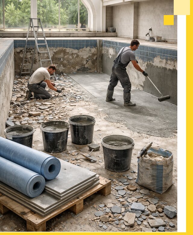 Реконструкция бассейнов в Орехове-Зуеве: ремонт, гидроизоляция