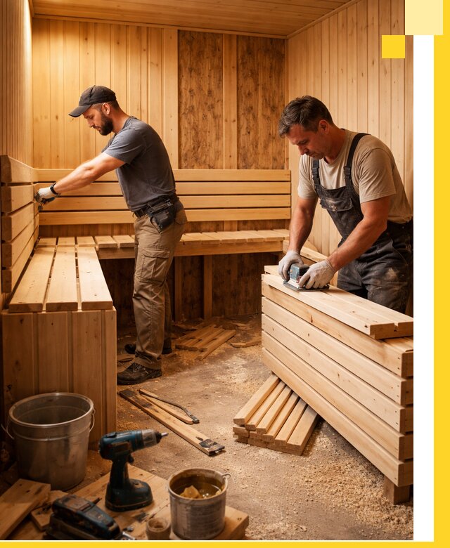 Профессиональный комплексный ремонт саун под ключ в Орехове-Зуеве