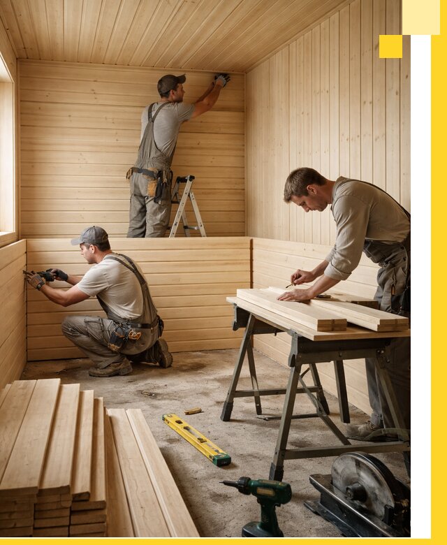 Обшивка саун в Орехове-Зуеве из натуральной древесины под ключ