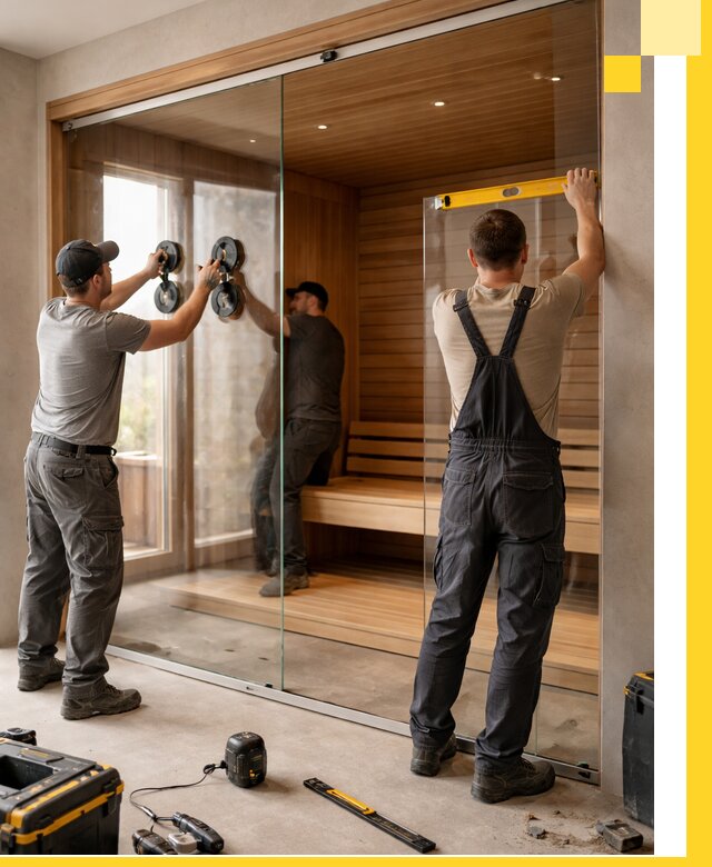 Производство и монтаж стеклянных саун под ключ в Орехове-Зуеве