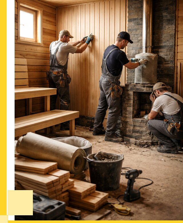 Ремонт бань под ключ в Орехове-Зуеве от 46890 р. | ЭриданРхв