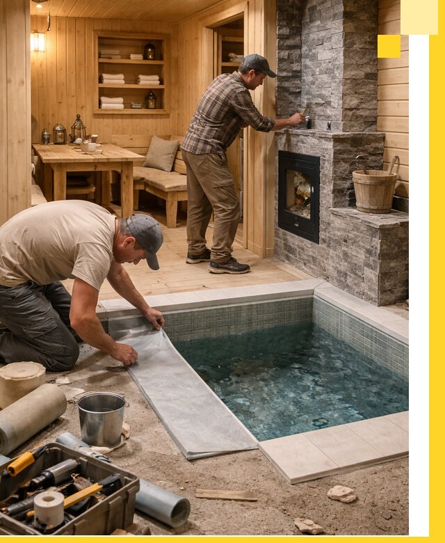 Строительство бань с комнатой отдыха под ключ в Орехове-Зуеве