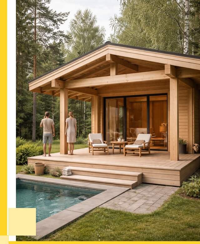 Бани с террасой под ключ в Орехове-Зуеве от 625200 р. | ЭриданРхв