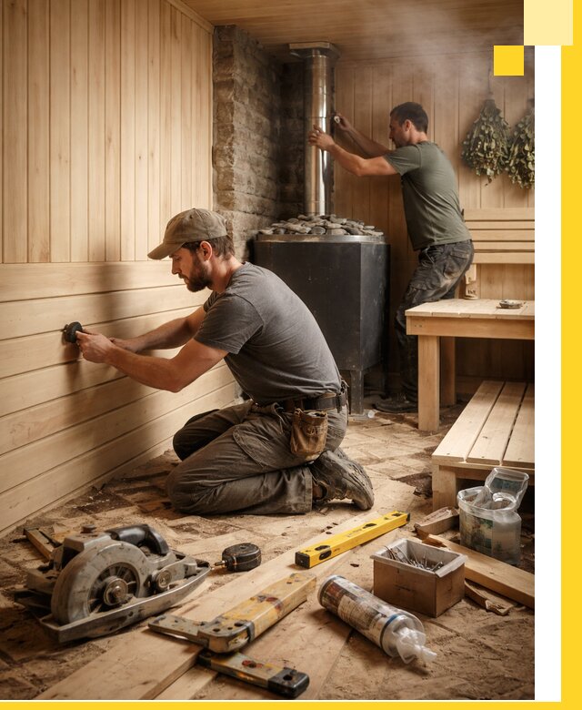 Полное строительство и оснащение парных под ключ в Орехове-Зуеве