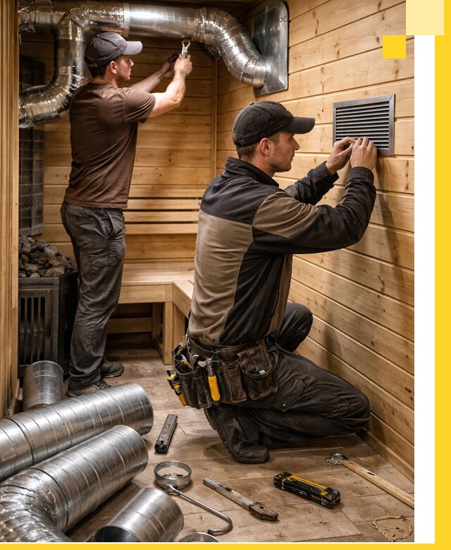 Проектирование и монтаж вентиляции бани в Орехове-Зуеве под ключ