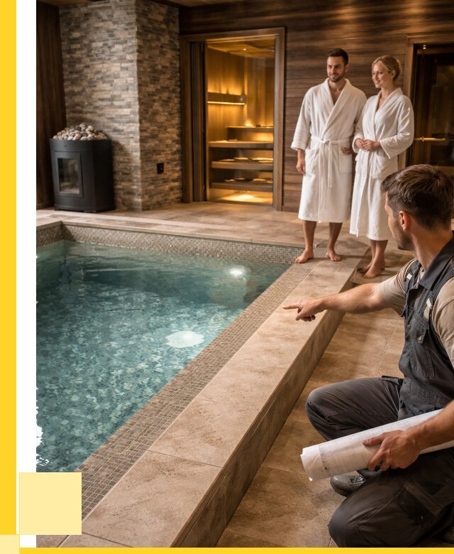 Проект бани с бассейном под ключ в Орехове-Зуеве от 67730 р. | ЭриданРхв