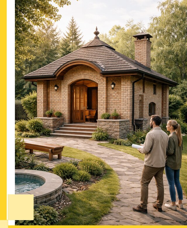 Проект кирпичной бани в Орехове-Зуеве от 31260 р. | ЭриданРхв