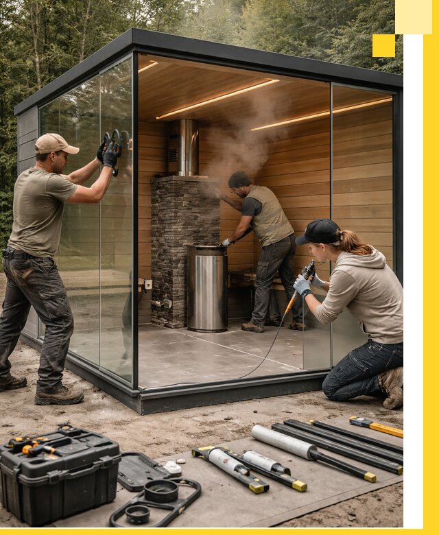 Проектирование и строительство стеклянных бань в Орехове-Зуеве