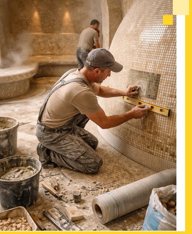 Хамам под ключ в Орехове-Зуеве: проектирование, строительство, отделка