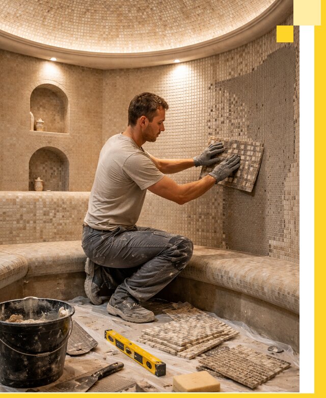 Устройство и монтаж домашнего хамама под ключ в Орехове-Зуеве