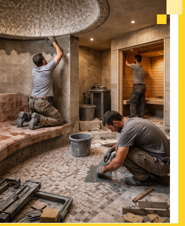 Проект и строительство хамама бани и сауны под ключ в Орехове-Зуеве