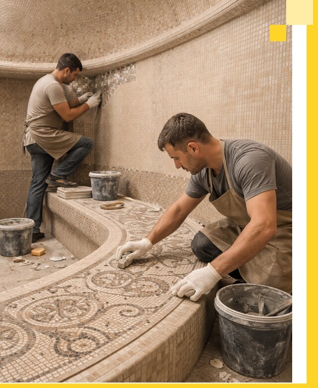 Плитка для хамама в Орехове-Зуеве, укладка, подбор и поставка