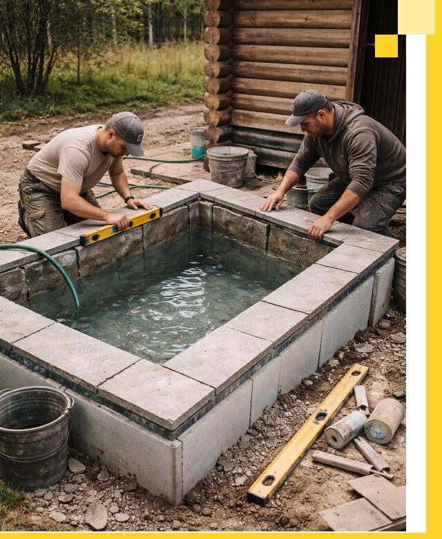 Изготовление и установка холодных купелей под ключ в Орехове-Зуеве